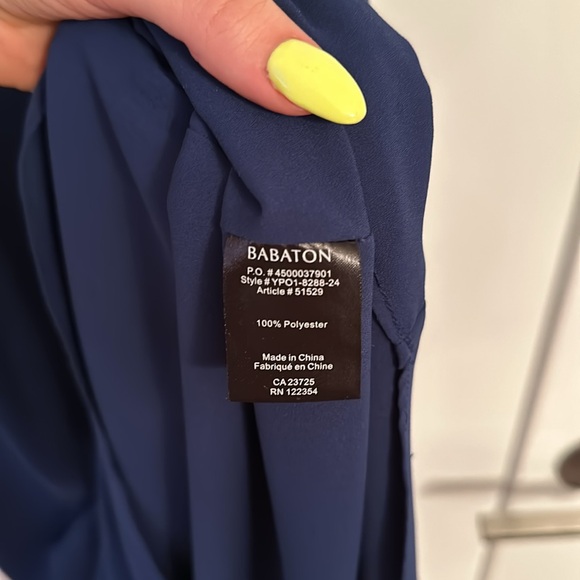 Navy Babaton Lingerie Dress - Picture 5 of 6